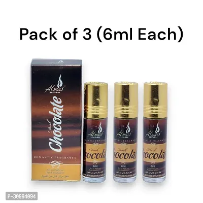 Al mas perfumes Dark Chocolate Roll-on Perfume Free From Alcohol 6ml (Pack of 3)