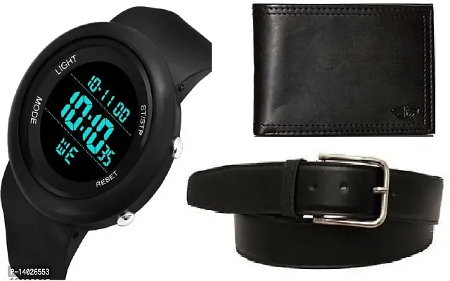 Watch belt hot sale wallet combo