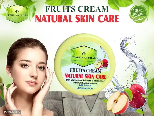 Spark Natural Fruits Skin Moisturizing Cream with Multi Fruits Extracts/Smooth  Glowing Skin/Non-Greasy/Hydrating Cream/Skin Nourishing Cream (50ml)-thumb5