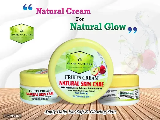 Spark Natural Fruits Skin Moisturizing Cream with Multi Fruits Extracts/Smooth  Glowing Skin/Non-Greasy/Hydrating Cream/Skin Nourishing Cream (50ml)-thumb3