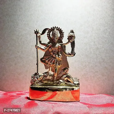 Blissful Decor Amishi Handicraft Metal Maa Kali Auspicious Indian Art Statues Idol Showpiece Golden Small