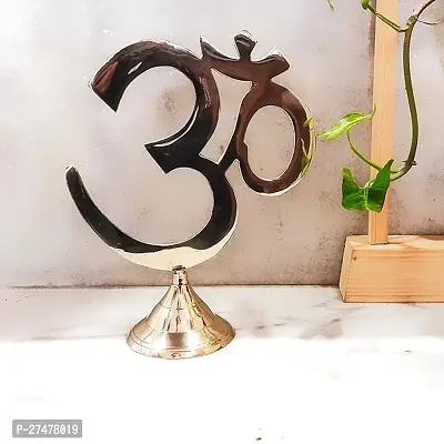 Blissful Decor Pure Brass Religious OM Symbol Statue Home Decoration ndash; OM Statue and Flawless Design Table Decor for Home Office Desk