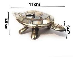 Blissful decor presents Brass Tortoise Wish Fulfilling Feng Shui Golden Turtle Showpiece Kachua for Good Luck, Wealth and Prosperity (medium)-thumb4