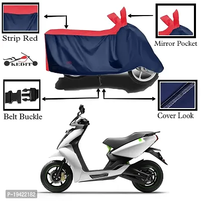 KEDIT - Motorcycle Bike/Scooty Cover Ather 450 (Red Blue Colour) Water Resistant - UV Protection  Dust Proof Fabric Quality Protection,Weather Full Bike - Scooty Two Wheeler Body Cover