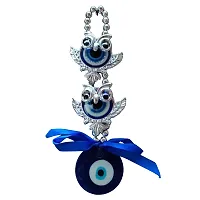 RIPE INDIA Two 2 Owl Evil Eye Hanging for Home, Office, Shop & Car-thumb1