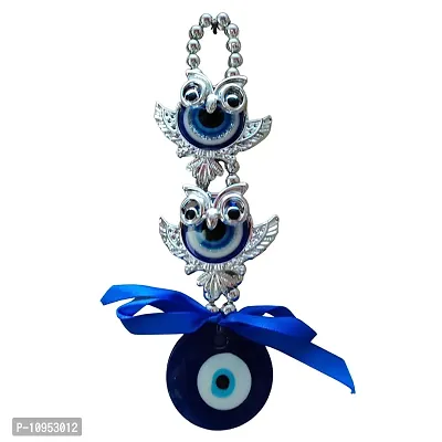 RIPE INDIA Two 2 Owl Evil Eye Hanging for Home, Office, Shop & Car-thumb2