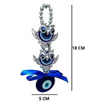 RIPE INDIA Two 2 Owl Evil Eye Hanging for Home, Office, Shop & Car-thumb2