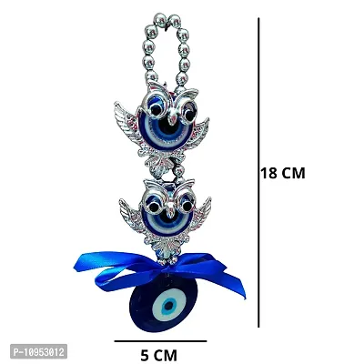 RIPE INDIA Two 2 Owl Evil Eye Hanging for Home, Office, Shop & Car-thumb3