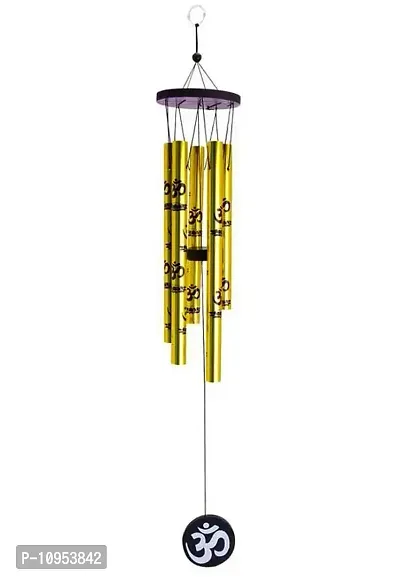 Ripe India? Feng Shui Om Vastu Five Pipe Wind Chime for Balcony Window and Wind Chime 5 Pipe Positive Energy 45 cm-thumb2