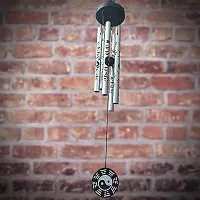 Ripe India? Feng Shui Yin Yang Vastu Five Pipe Wind Chime for Balcony Window and Yin Yang Wind Chime 5 Pipe Silver Color { Positive} Energy 45 cm-thumb1