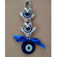 RIPE INDIA Two 2 Owl Evil Eye Hanging for Home, Office, Shop & Car-thumb4