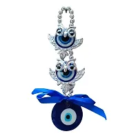 RIPE INDIA Two 2 Owl Evil Eye Hanging for Home, Office, Shop & Car-thumb3