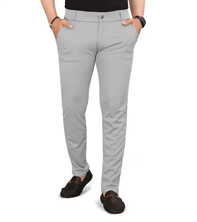 Rasik Formal Trouser Fully Stitched for Men (Grey,S)