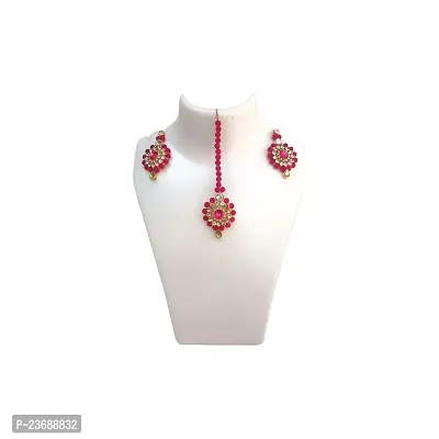 Neckless set pink colour-thumb3