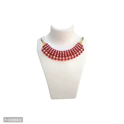 Neckless set pink colour-thumb4