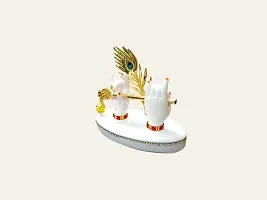 D K MART Showpiece Mini Krishna Hand Idol For Car Dashboard and Office Table | God Krishna Statue Small | Small Krishna Idol for Pooja Room and Gift Purpose-thumb3