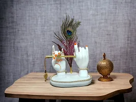 D K MART Creative Krishna Hand with flue Idol for Pooja Room | Home | Living Room | Office | God Krishna Statue | Krishna Murti | God Statue | House Warming Gift Showpiece Polyresin-thumb3