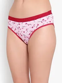 BRUCHI CLUB Low Waist Bikini Multicolored Floral Printed Red Color Panty for Adults Women's-thumb3