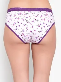 BRUCHI CLUB Low Waist Bikini Multicolored Floral Printed Purple Color Panty for Adults Women's-thumb4