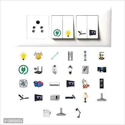 Switch Sticker For for Electric Board Appliances Multicolour Symbol