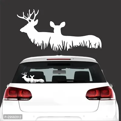 Car Sticker Deer Family Buck Hunting Size 15 cm X 7.50 cm