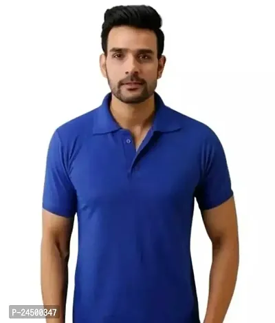 Stylish Fancy Cotton Solid Polos T-Shirts For Men Pack Of 1-thumb0