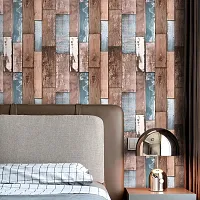 1000 CM X 45 CM  - AESTHETIC WOODEN WALL  Self Adhesive Wall Paper Stick Vinyl Wall Paper - 45 SQFT-thumb1