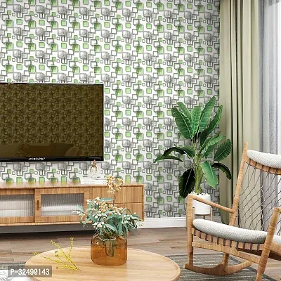 1000 CM X 45 CM  - CUBES ON TREE  [9459]- Self Adhesive Wall Paper for Living Room Bed Room Kitchen Hall Peel and Stick Vinyl Wall Paper - 45 SQFT-thumb3