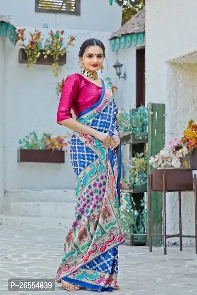 Classic Cotton Silk Printed Saree with Blouse piece-thumb5