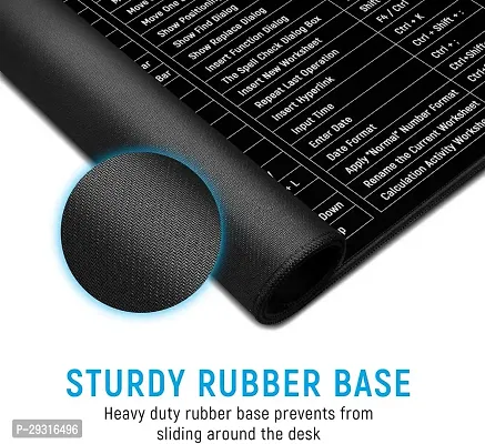 Anti-Slip Keyboard Pad with Office Excel Software Shortcuts Key Patterns, Clear Extended Large Cheat Sheet Mouse Pad, Large Rubber Base Mice Smooth Cloth Desk Mat, Large Gaming Mouse Pad(80x30cm)-thumb3