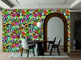 PRINT PANDA Fabulous Wallpaper for Home Decor, Living Room, Bed Room, Kids Room Waterproof Multicolor (RPS1066) 16 X 50 INCH-thumb2