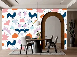 PRINT PANDA Wallpaper Multicolor Wall Sticker for Home Dcor, Living Room, Bedroom, Hall, Kids Room, Play Room(Self Adhesive Vinyl, Waterproof Model)(S1139) 16 X 50 INCH-thumb2