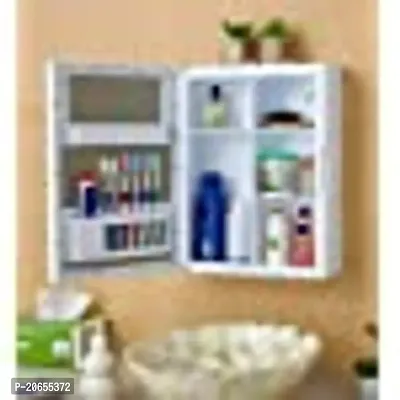 zahab Rich Look Bathroom Cabinet with Mirror Door Wall Mounted The Ultimate Storage Organizer-Color White Made in India