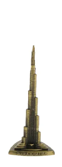 ZAHAB Dubai Landmark Decorative Souvenir Burj Khalifa Metal Decorative Showpiece Antique Finish home decore figurines , Brown-thumb2