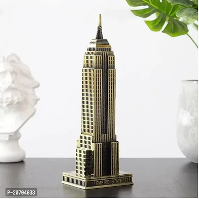 zahab 9in Antique Finish NY Souvenir Empire State Building Metal Miniature Statue showpiece for Home Decor || Showpiece for Gift || Showpiece for Home Decoration-thumb2