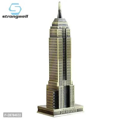 zahab 9in Antique Finish NY Souvenir Empire State Building Metal Miniature Statue showpiece for Home Decor || Showpiece for Gift || Showpiece for Home Decoration-thumb3