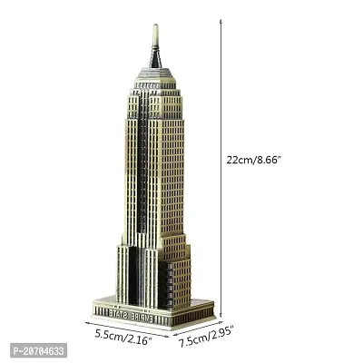 zahab 9in Antique Finish NY Souvenir Empire State Building Metal Miniature Statue showpiece for Home Decor || Showpiece for Gift || Showpiece for Home Decoration-thumb4