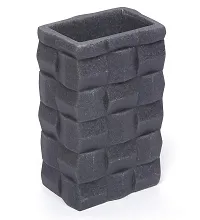 Zahab Ceramic Black Stone Bathroom Accessories Set of 4pcs- Lotion Dispenser, Toothbrush Holder, Soap Dish, Tumbler Holder-thumb4