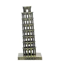 zahab Leaning Tower of Pisa Souvenir, Famous Landmark Metal Monument Showpiece Table Crafts, Home Decor, Car Decor, Office, Gifts Decorative Showpiece 20 cm-thumb1