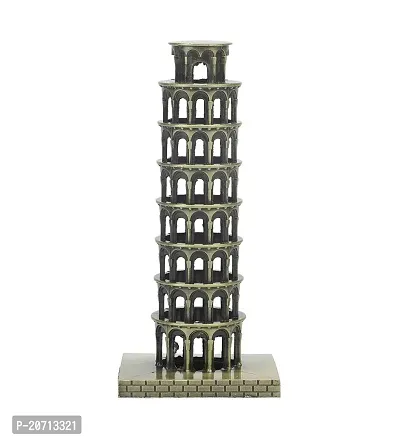 zahab Leaning Tower of Pisa Souvenir, Famous Landmark Metal Monument Showpiece Table Crafts, Home Decor, Car Decor, Office, Gifts Decorative Showpiece 20 cm-thumb3