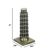 zahab Leaning Tower of Pisa Souvenir, Famous Landmark Metal Monument Showpiece Table Crafts, Home Decor, Car Decor, Office, Gifts Decorative Showpiece 20 cm-thumb3