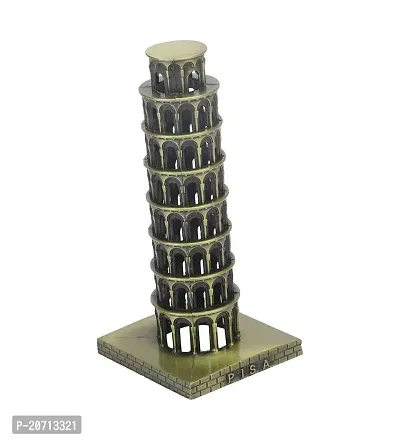 zahab Leaning Tower of Pisa Souvenir, Famous Landmark Metal Monument Showpiece Table Crafts, Home Decor, Car Decor, Office, Gifts Decorative Showpiece 20 cm-thumb5