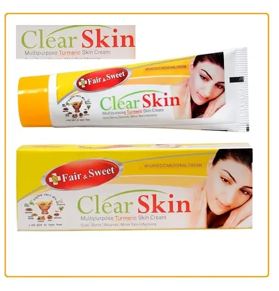 FAIRNESS EXPERT Clear Skin Turmeric Fairness Cream for skin Glowing brightening, Chemical free, Enriched with Goodness and Haldi for Radiant Skin,45G