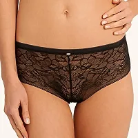 Niche Labels Presents 3 Pack Sensual Luxury Lace Panties Black-thumb1