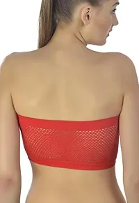 Niche Labels Presents Red Strapless Bandeau/Tube Bra-thumb2