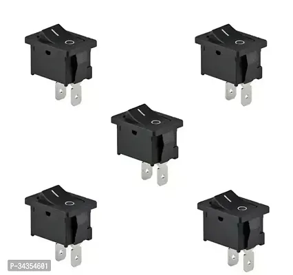 Mini Rocker Switch Complete Black Two Pin (Pack Of 5)-thumb0