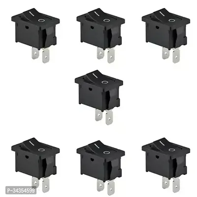 Mini Rocker Switch Complete Black Two Pin (Pack Of 7)-thumb0