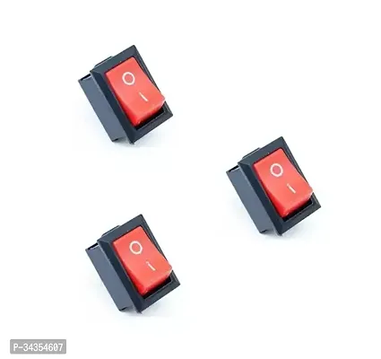 Mini Rocker Switch Complete Red Two Pin (Pack Of 3)-thumb0