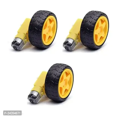 Bo Wheel With Dual Shaft (Straight) Bo Motor (Pack Of 3)