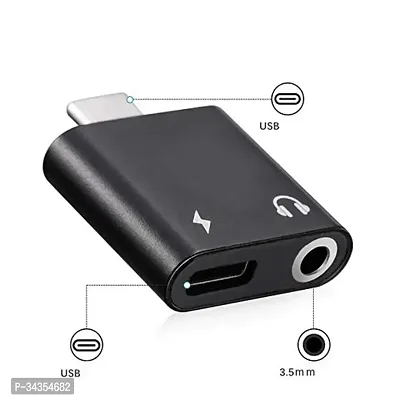 2-In-1 Usb Type-C To 3.5Mm Audio Jack And Charging Adapter Splitter